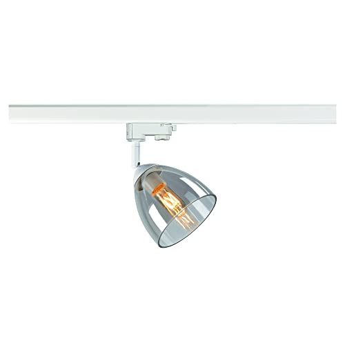 SLV 3 Phasen System Leuchte PARA CONE GL / Strahler, LED-Spot, Decken-Strahler, Decken-Leuchte, Schienensystem, Innen-Beleuchtung / GU10 25W weiß von SLV