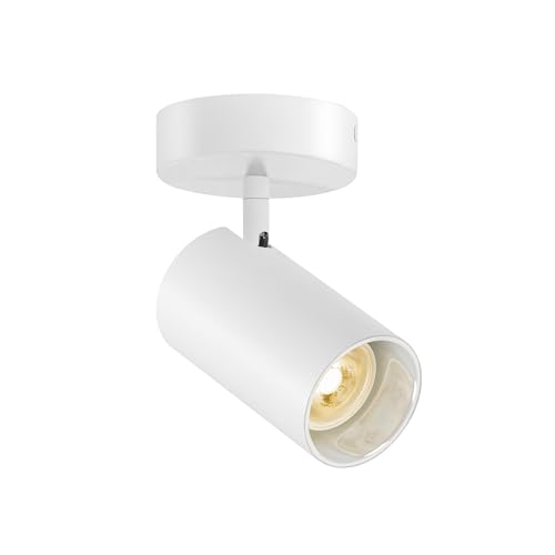 SLV ASTO TUBE |Deckenleuchte, Deckenspot, Aufbauleuchte, Innenbeleuchtung für Wohnzimmer, Schlafzimmer, Küche, Diele Kinderzimmer | Aluminium, zylindrisch, max. 1x10W, weiß von SLV