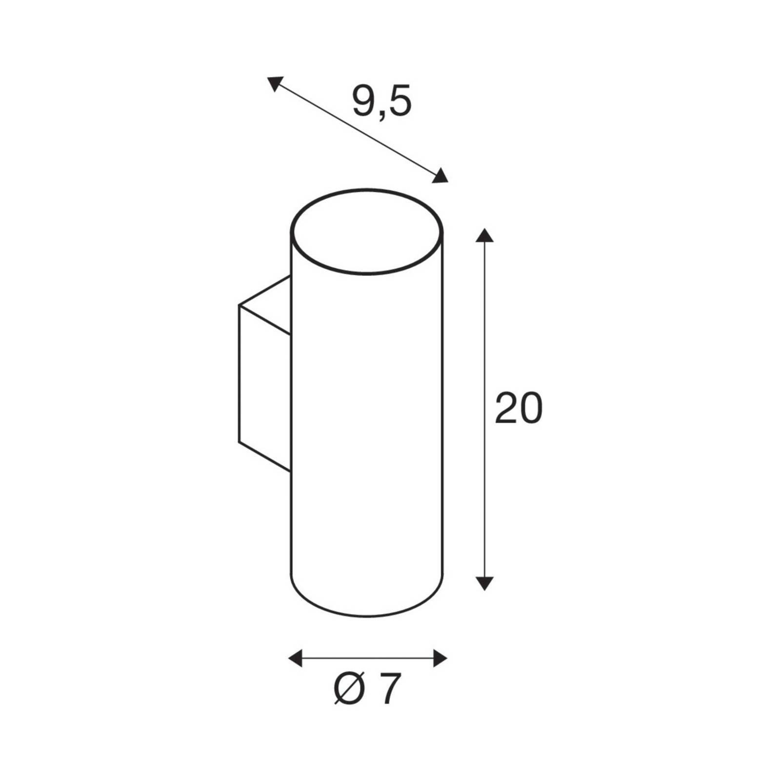 SLV Asto Tube Wandleuchte, GU10, up/down, schwarz von SLV