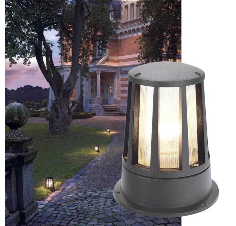 SLV Außen-Stehlampe Sockelleuchte Cone, E27, anthrazit, IP54 von SLV