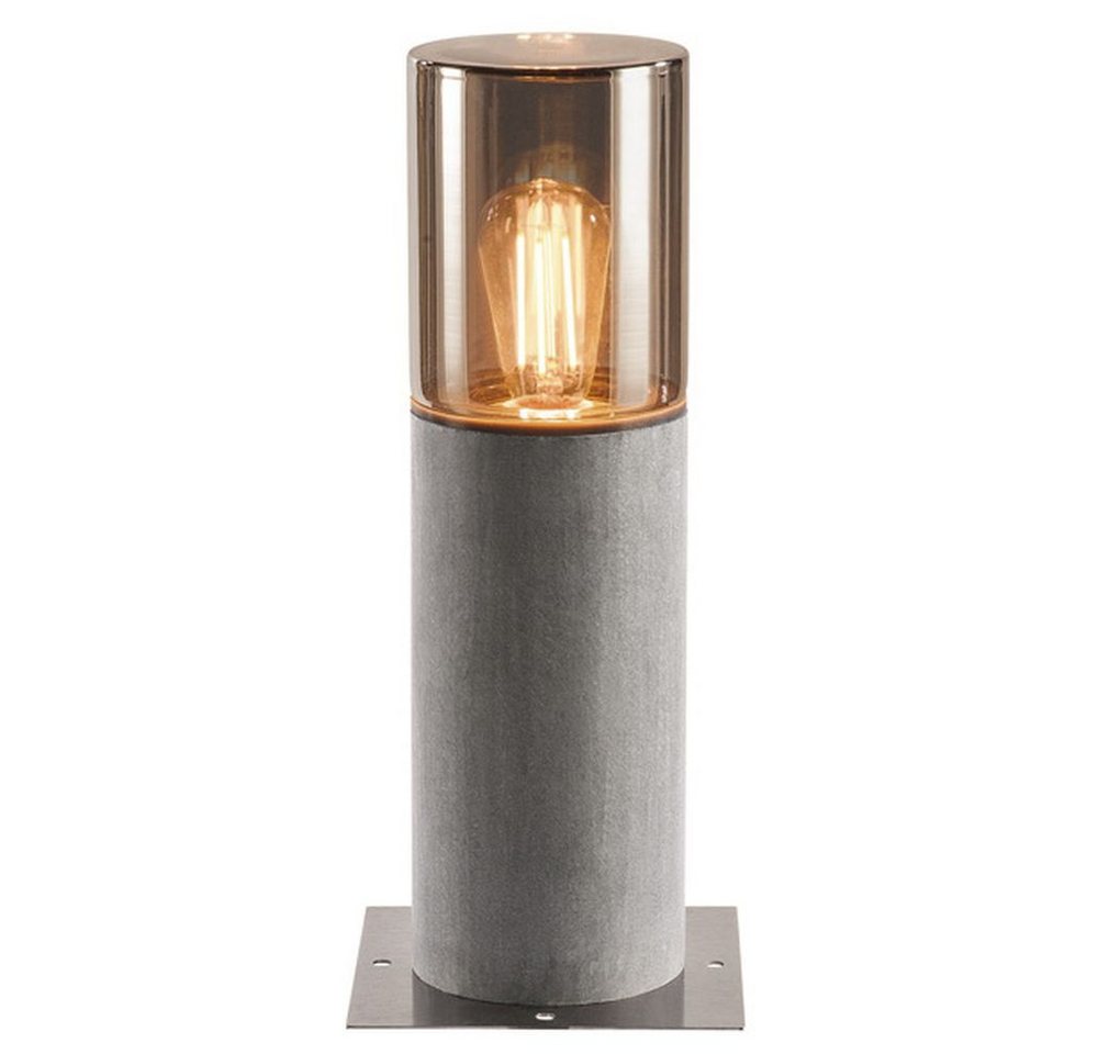 SLV Außen-Stehlampe Sockelleuchte Lisenne Pole 40, E27, grau, IP54 von SLV