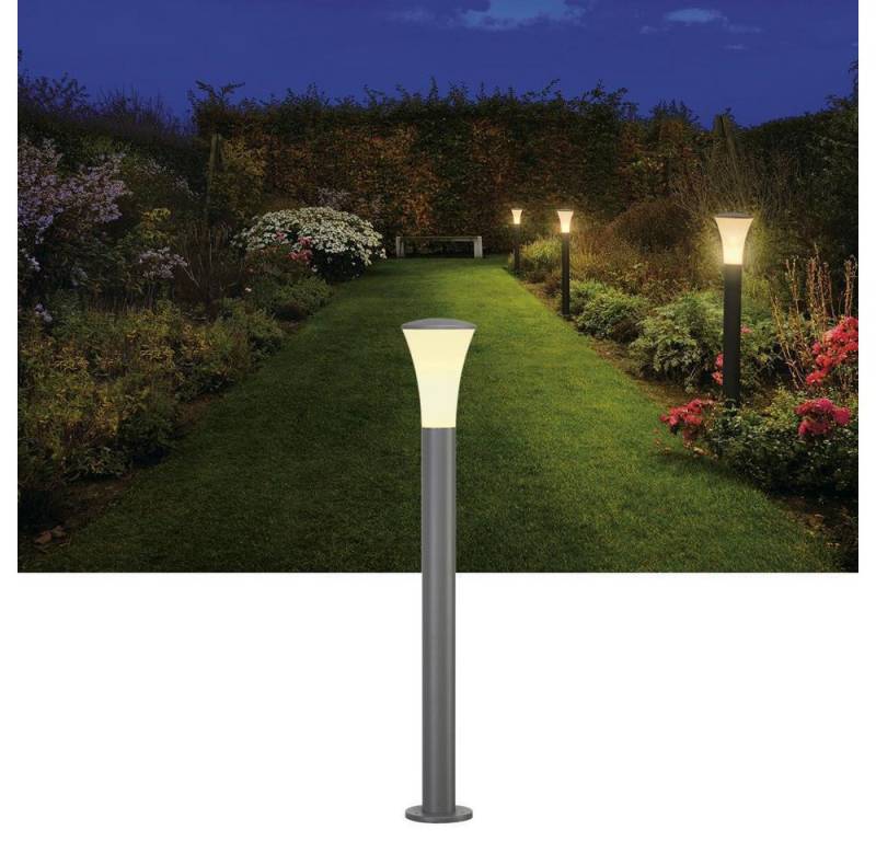 SLV Außen-Stehlampe Wegeleuchte Alpa Cone, Aluminium, Anthrazit, IP55, 1080 mm E27 von SLV
