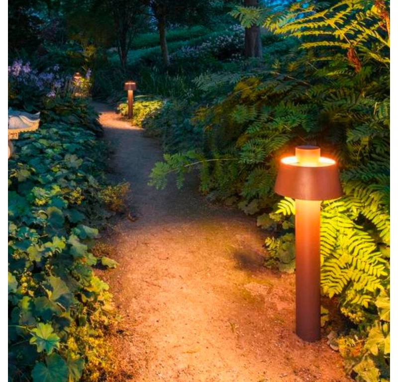 SLV Außen-Stehlampe Wegeleuchte Photoni in Rostfarbig E27 IP55 750mm von SLV