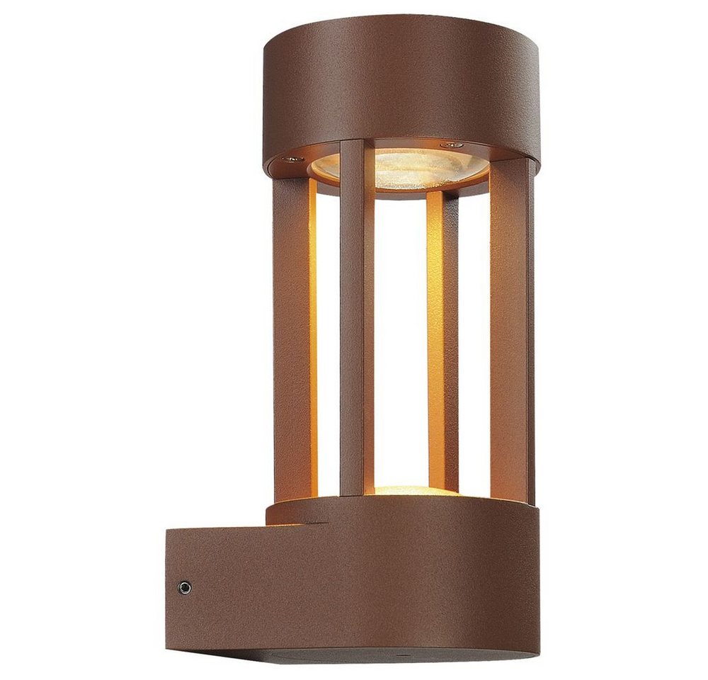 SLV Außen-Wandleuchte LED Außenwandleuchte Slots aus Aluminium in rostbraun, Leuchtenglas, LED SLV Außen-Wandleuchte LED Außenwandleuchte Slots aus Aluminium in rostbraun, Leuchtenglas, LED von SLV