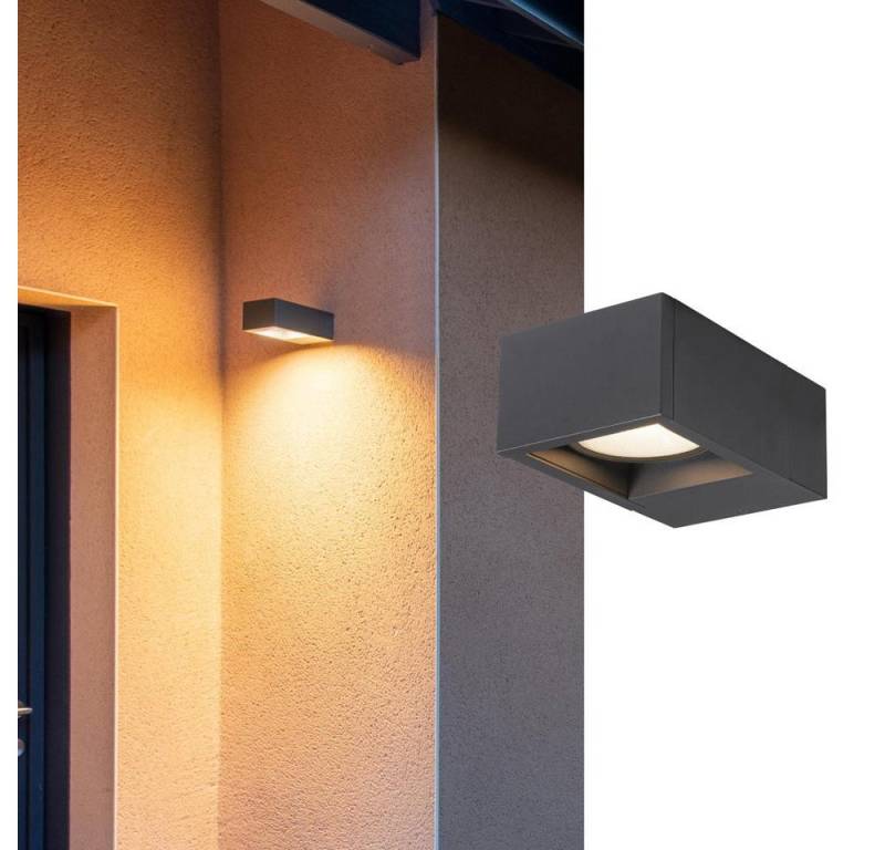 SLV Außen-Wandleuchte LED Wandleuchte Eskina in Anthrazit 15W 1200lm IP65, LED von SLV