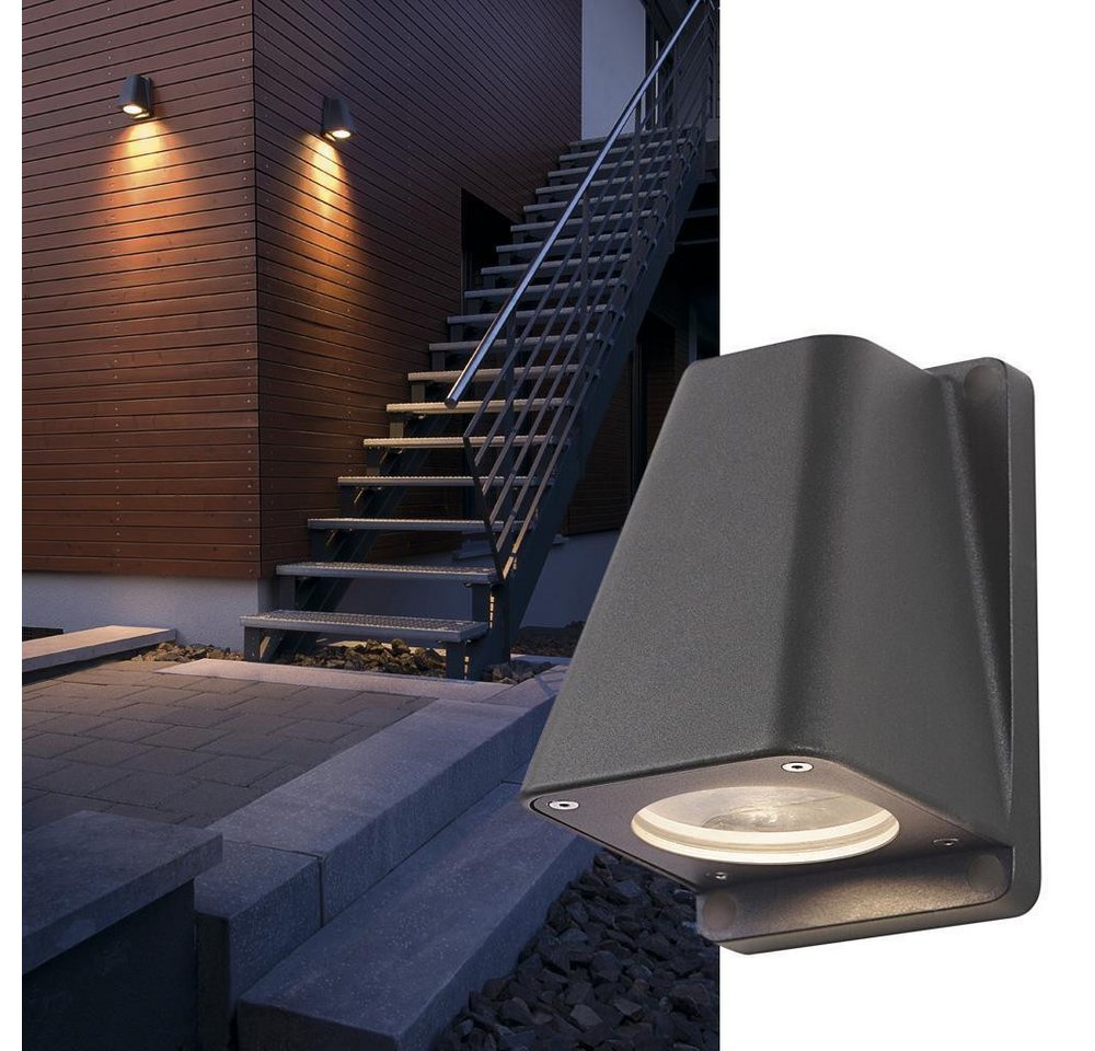 SLV Außen-Wandleuchte Wandleuchte WallyX, GU10, anthrazit SLV Außen-Wandleuchte Wandleuchte WallyX, GU10, anthrazit von SLV