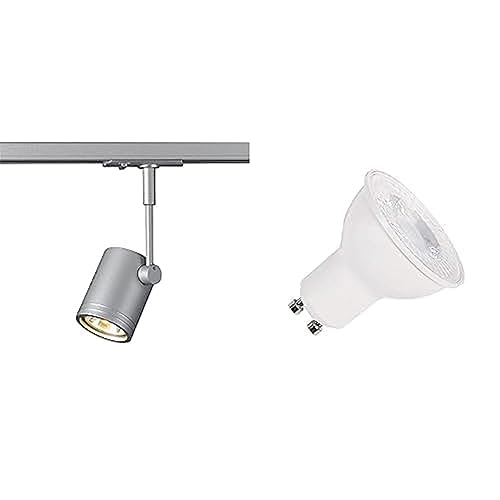 SLV BIMA | Dreh- und schwenkbar, 1-Phasen-Strahler, LED Spot, Deckenleuchte, Schienen-System, Schienenstrahler, Innenbeleuchtung |inkl. effizientem GU10 Leuchtmittel, 3000K, Neutralweiß, silber SLV BIMA | Dreh- und schwenkbar, 1-Phasen-Strahler, LED Spot, Deckenleuchte, Schienen-System, Schienenstrahler, Innenbeleuchtung |inkl. effizientem GU10 Leuchtmittel, 3000K, Neutralweiß, silber von SLV