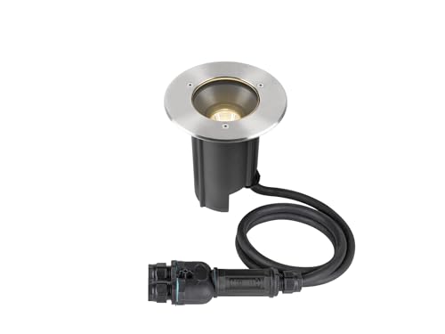 SLV Bodeneinbauleuchte 1007810 / LED Spot für Terrasse, Outdoor-Strahler, Einbau-Lampe Garten, Bodenlampe für Außen / IP67 3000K 6.5W 450lm edelstahl dimmbar 24Grad SLV Bodeneinbauleuchte 1007810 / LED Spot für Terrasse, Outdoor-Strahler, Einbau-Lampe Garten, Bodenlampe für Außen / IP67 3000K 6.5W 450lm edelstahl dimmbar 24Grad von SLV
