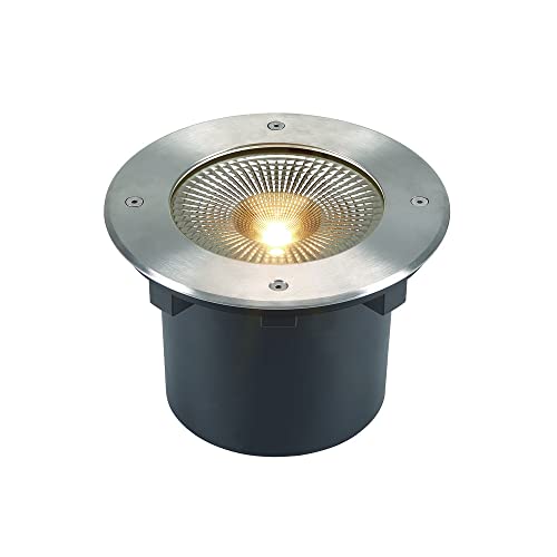 SLV Bodeneinbauleuchte ROCCI 200 / LED Spot für Terrasse, Outdoor-Strahler, Einbau-Lampe Garten, Bodenlampe für Außen / IP65/IP67 3000K 16W 1530lm edelstahl 120Grad von SLV
