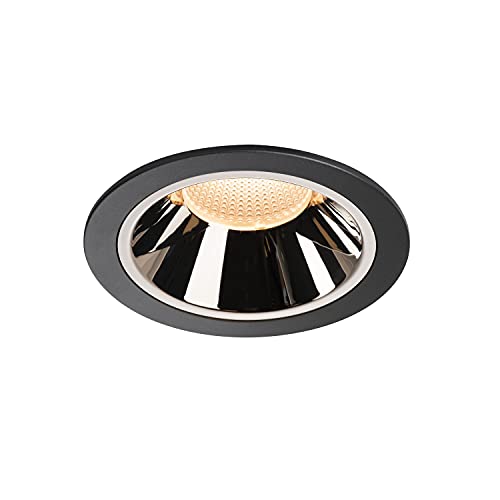 SLV Deckeneinbauleuchte NUMINOS® DL XL / LED Spot, Fluter, Deckenstrahler, Deckenleuchte, Einbau-Leuchte, Innen-Beleuchtung / IP20/IP44 2700K 37.4W 3400lm schwarz 20Grad von SLV