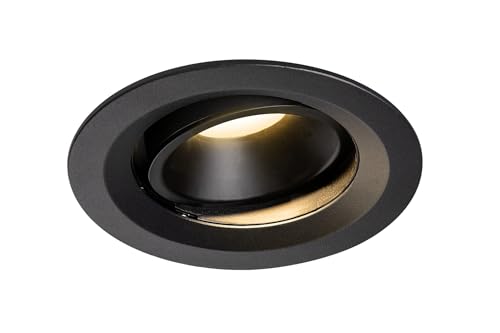 SLV Deckeneinbauleuchte NUMINOS® MOVE DL M / LED Spot, Fluter, Deckenstrahler, Deckenleuchte, Einbau-Leuchte, Innen-Beleuchtung / 3000K 17.55W 1500lm schwarz 40Grad von SLV