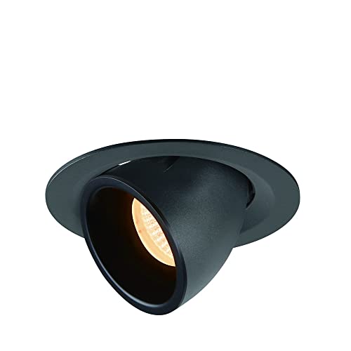 SLV Deckeneinbauleuchte NUMINOS® GIMBLE M / LED Spot, Fluter, Deckenstrahler, Deckenleuchte, Einbau-Leuchte, Innen-Beleuchtung / 2700K 17.5W 1460lm schwarz 55Grad von SLV