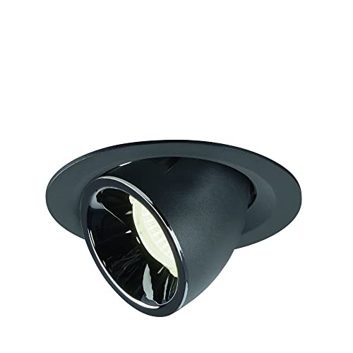 SLV Deckeneinbauleuchte NUMINOS® GIMBLE M / LED Spot, Fluter, Deckenstrahler, Deckenleuchte, Einbau-Leuchte, Innen-Beleuchtung / 4000K 17.5W 1660lm schwarz 20Grad von SLV