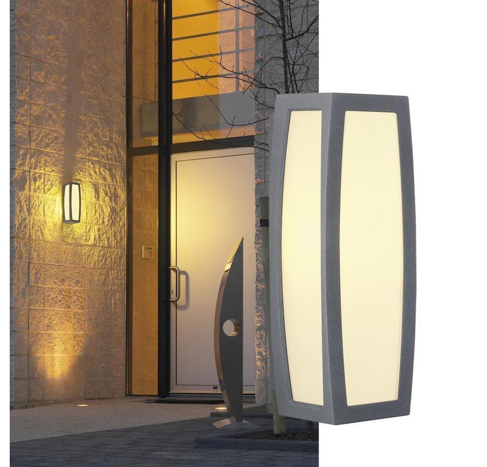 SLV Deckenleuchte Wandleuchte Meridian Box, E27, anthrazit, IP54, keine Angabe, Leuchtmittel enthalten: Nein, warmweiss, Aussenlampe, Aussenwandleuchte, Outdoor-Leuchte von SLV