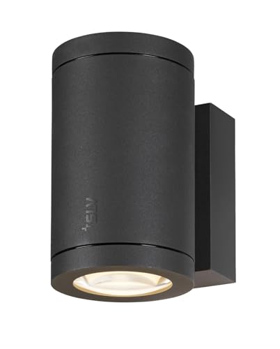 SLV ENOLA OCULUS Wandaufbauleuchte / Beleuchtung für Wände, Wege, Eingänge, LED Spot außen, Aufbau-Leuchte Outdoor, Gartenlampe / IP65 3000/4000K 20W 1880 / 2120lm anthrazit 100Grad von SLV