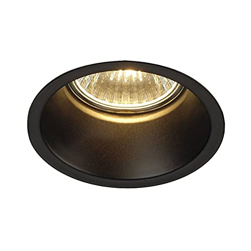 SLV HORN-O | LED Einbaustrahler, Dimmbare Decken-Lampe zur Beleuchtung innen, LED Spots, Deckenstrahler, Deckenleuchten, Einbau-Leuchte | GU10, rund, schwarz matt, max. 50W, inkl. Clipfedern, Klein (50W) SLV HORN-O | LED Einbaustrahler, Dimmbare Decken-Lampe zur Beleuchtung innen, LED Spots, Deckenstrahler, Deckenleuchten, Einbau-Leuchte | GU10, rund, schwarz matt, max. 50W, inkl. Clipfedern, Klein (50W) von SLV