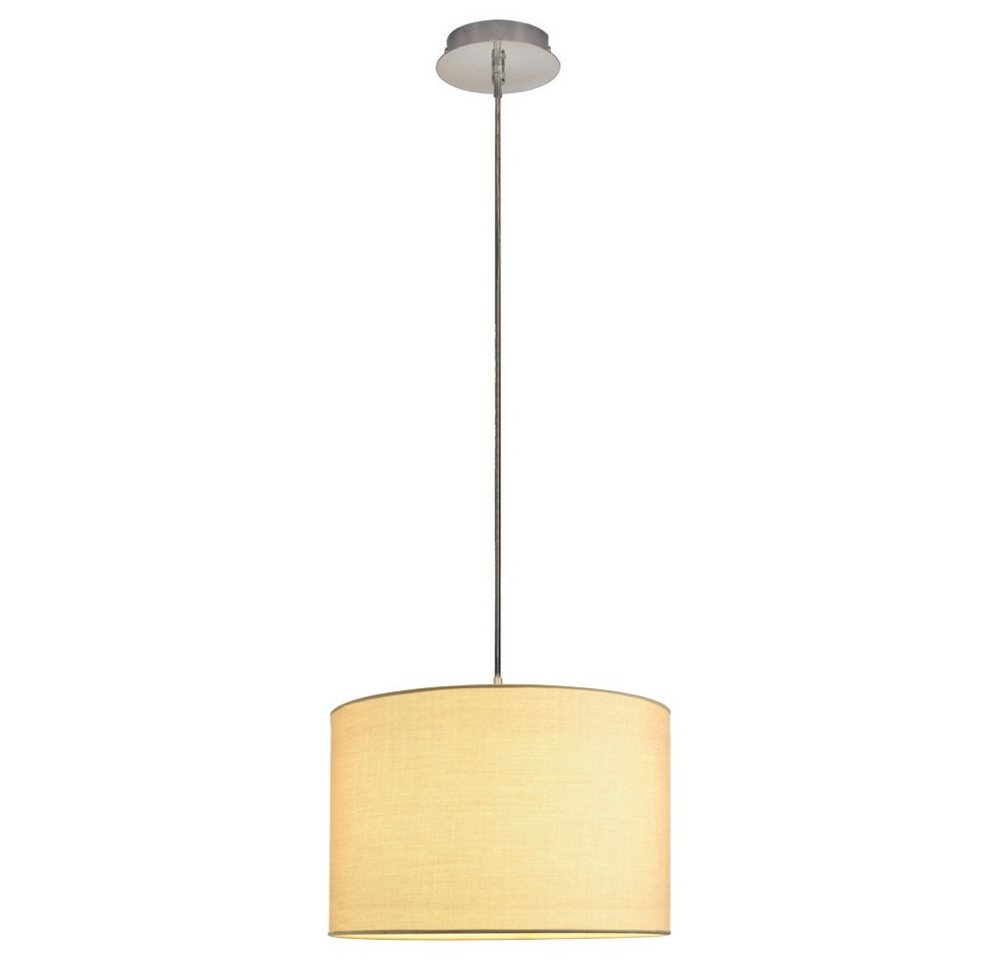 SLV Hängeleuchte Pendelleuchte Fenda Textil/Stoff E27 max. 60W chrom beige 450mm, keine Angabe, Leuchtmittel enthalten: Nein, warmweiss, Hängeleuchte, Pendellampe, Pendelleuchte von SLV