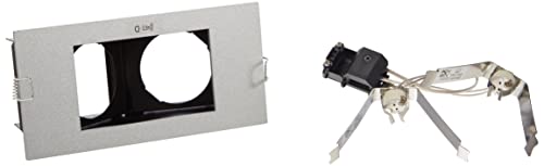 SLV Indi Rec 2S Downlight, Rechteckig, MR16, Schwenkbar, silbergrau/schwarz 112464 von SLV