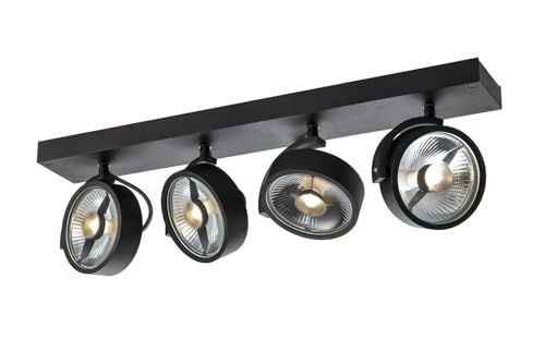 SLV KALU CW, Indoor Wand- und Deckenaufbauleuchte, quad, QPAR111, schwarz, 4x75W von SLV