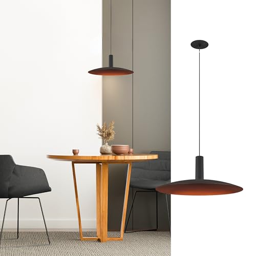 SLV LALU® Pendelleuchte ELYPSE 33 Einbau Bronze | Hängelampe mit warmweißen LED dimmbar | Hochwertiger Aluminium Lampenschirm Durchmesser 33cm | Ideal für Esszimmer, Schlafzimmer, Wohnzimmer & Gewerbe von SLV