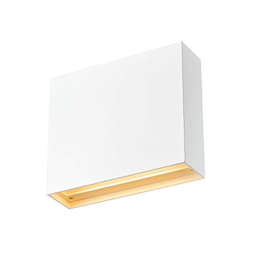 SLV LED Aufbauleuchte QUAD FRAME 19| Wandleuchte zum Aufbau | Eckig, Weiß, 2700/3000K Warmweiß | Stilvolle Wandleuchte, Aufbau-Strahler LED Treppen-Beleuchtung, Stufen-Licht, Treppenlicht von SLV