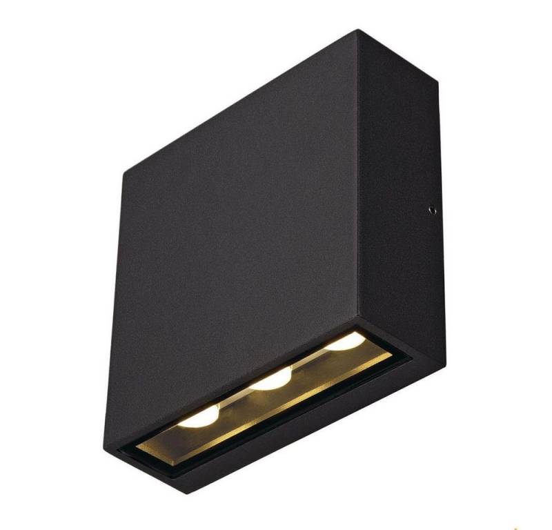 SLV LED Außen-Wandleuchte 1005126, Farbe: Anthrazit, :, Leuchtmittel enthalten: Ja, fest verbaut, LED,, Warmweiß von SLV