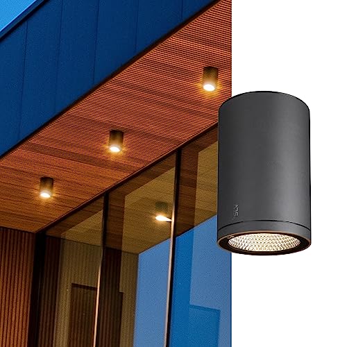 SLV LED Deckenleuchte ENOLA ROUND L / für die Außenbeleuchtung von Decken, Wegen, Eingängen, LED Leuchte, Decken-Lampe, Aufbau-Down-Light, Gartenlampe, CCT-Switch (3000/4000 Kelvin), 2500/2800 lm, 35W von SLV