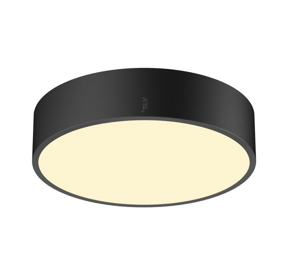 SLV LED Deckenleuchte LED Deckenleuchte Medo in Schwarz 12W 1050lm IP50 280mm 110°, keine Angabe, Leuchtmittel enthalten: Ja, fest verbaut, LED, warmweiss, Deckenlampe, Deckenbeleuchtung, Deckenlicht von SLV