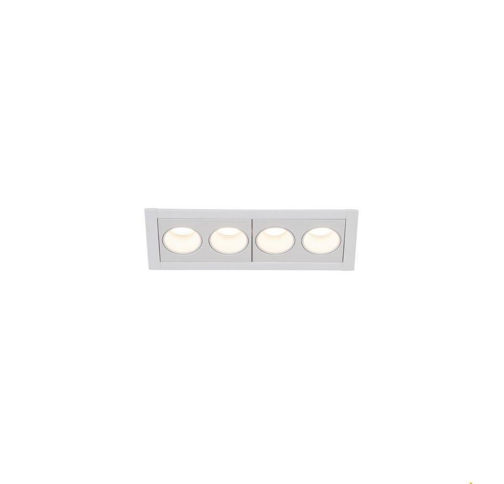 SLV LED Einbauleuchte LED Deckeneinbauleuchte Milandos in Weiß 8W 2560lm 4-flammig 2700K, keine Angabe, Leuchtmittel enthalten: Ja, fest verbaut, LED, warmweiss, Einbaustrahler, Einbauleuchte von SLV
