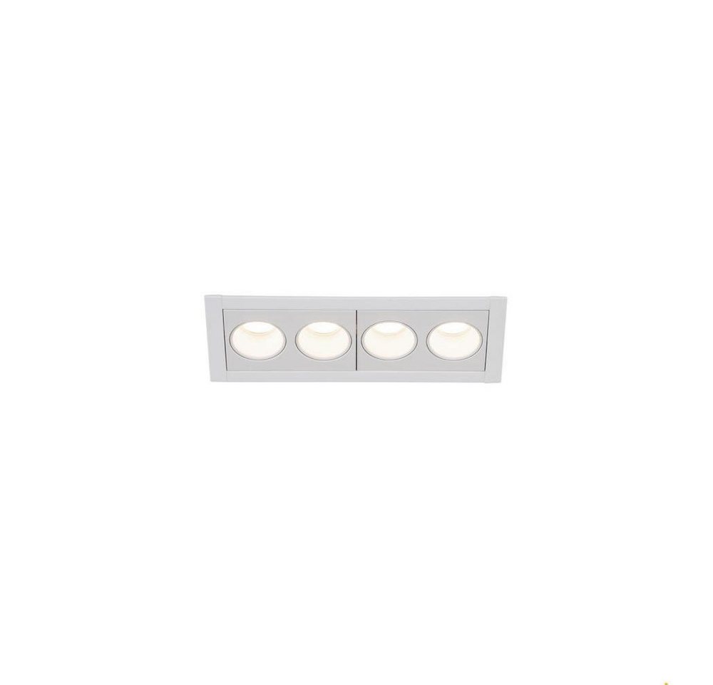 SLV LED Einbauleuchte LED Deckeneinbauleuchte Milandos in Weiß 8W 2600lm 4-flammig 3000K, keine Angabe, Leuchtmittel enthalten: Ja, fest verbaut, LED, warmweiss, Einbaustrahler, Einbauleuchte von SLV