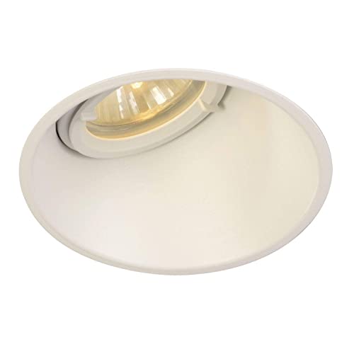 SLV LED Einbaustrahler HORN-O, rund, IP21 | Dimmbare Decken-Lampe zur Beleuchtung innen | LED Spot, Fluter, Deckenstrahler, Deckenleuchte, Einbau-Leuchte | 1-flammig, GU10 QPAR51 von SLV