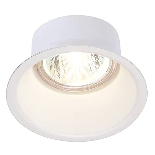 SLV HORN-O | LED Einbaustrahler, Dimmbare Decken-Lampe zur Beleuchtung innen, LED Spots, Fluter, Deckenstrahler, Deckenleuchten, Einbau-Leuchte | GU10, rund, weiß, max. 50W, inkl. Clipfedern von SLV