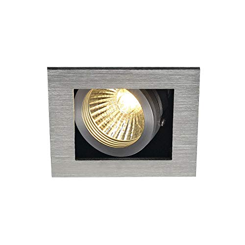 SLV LED Einbaustrahler KADUX, dreh- und schwenkbar | Dimmbare Deckenleuchte zur Beleuchtung innen | LED Spot, Fluter, Deckenstrahler, Decken-Lampe, Einbau-Leuchte | 1-flammig, GU10 QPAR51 von SLV