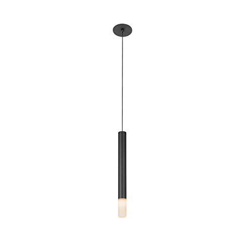 SLV LED Pendelleuchte HELIA | Dimmbare Deckenleuchte, Hängelampe für Wohnzimmer, Bar, Esszimmer | Decken-Lampe in Exklusivem Zylinder Design (Aluminium/Acryl, Schwarz), 1003435 von SLV