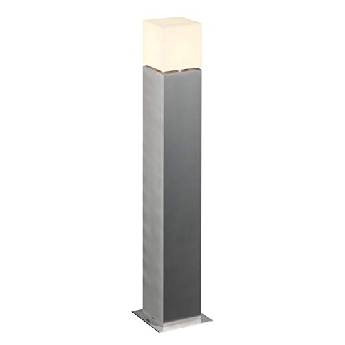 SLV LED Pollerleuchte SQUARE POLE 90 | Design Außen-Standleuchte, stilvolle Außenbeleuchtung | Outdoor Wegeleuchte, Außen-Leuchte dimmbar, Garten-Beleuchtung, Garten-Lampe | E27 max. 20W von SLV