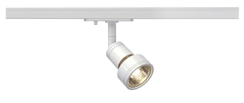 SLV PURI | LED Schienen-Strahler, Dreh- und schwenkbarer 1-Phasen-Strahler, Deckenstrahler, Deckenleuchte, Schienensystem, Innenleuchte| GU10, weiß, inkl. 1Phasen-Adapter - Glühbirne nicht enthalten von SLV