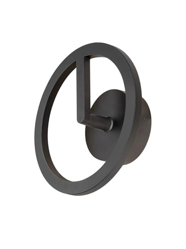 SLV LED Wandleuchte Q-Ring in Schwarz-matt 10W 950lm IP65 von SLV