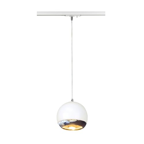 SLV LIGHT EYE, Pendelleuchte für Hochvolt-Stromschiene 1Phasen, Weiß / Chrom SLV LIGHT EYE, Pendelleuchte für Hochvolt-Stromschiene 1Phasen, Weiß / Chrom von SLV