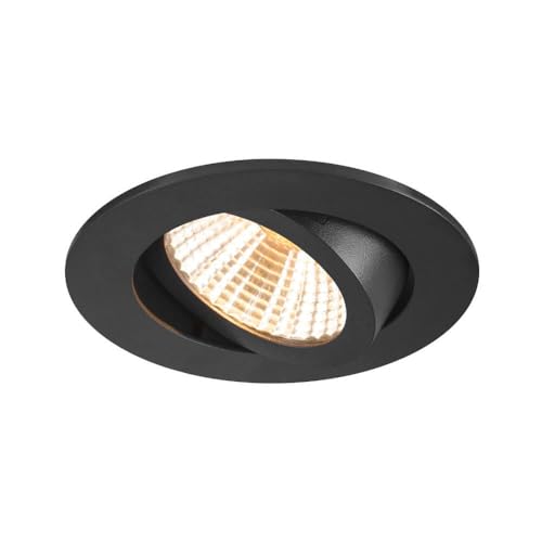 SLV NEW TRIA 68, Deckeneinbauleuchte, 1800-3000K, 38°, IP 20, rund, schwarz von SLV
