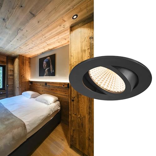 SLV NEW TRIA 68, Deckeneinbauleuchte, 1800-3000K, 60°, IP 20, rund, schwarz SLV NEW TRIA 68, Deckeneinbauleuchte, 1800-3000K, 60°, IP 20, rund, schwarz von SLV