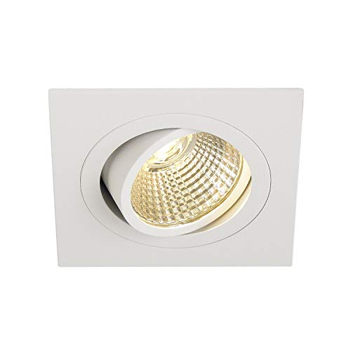 SLV NEW TRIA 77 CS Downlight weiß 2700K eckig, Einbauleuchte, Einbauspot, Deckeneinbauleuchte, Spot, Deckenspot, Einbaustrahler, Deckenstrahler, Wohnzimmer, Badezimmer von SLV