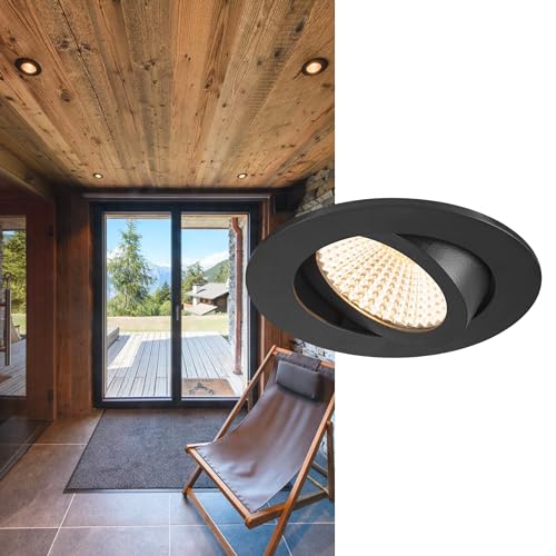 SLV NEW TRIA UNIVERSAL 68, Deckeneinbauleuchte, 2500/3000/4000K, 60°, IP 20, rund, schwarz SLV NEW TRIA UNIVERSAL 68, Deckeneinbauleuchte, 2500/3000/4000K, 60°, IP 20, rund, schwarz von SLV