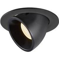 SLV NUMINOS GIMBLE L 1005978 LED-Einbauleuchte Schwarz Warmweiß Deckenmontage möglich, Drehbar, Sc von SLV