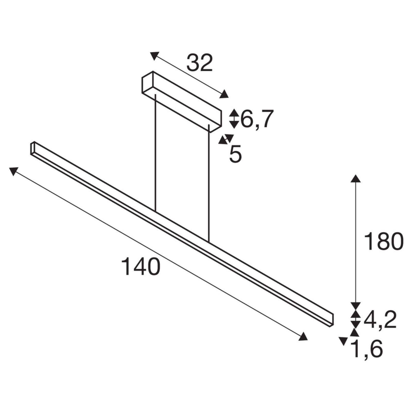 SLV One Linear LED-Hängeleuchte, 140 cm, messing von SLV