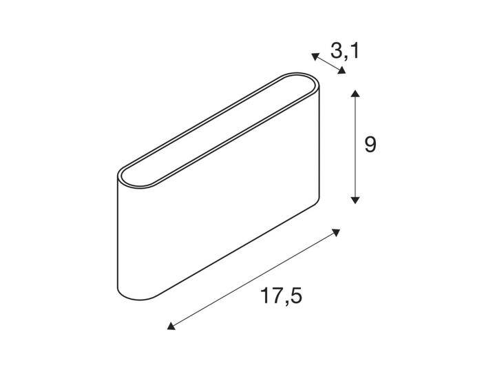 SLV LED Aussenwandleuchte Oval, weiß / opal, Aluminium, Modern, LED Wandleuchte außen von SLV