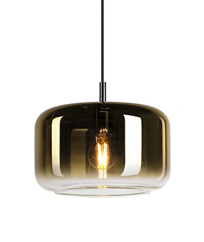 SLV PANTILO 28 Pendelleuchte / Wohnzimmer-Lampe, Innen-Beleuchtung, Hänge-Leuchte Esszimmer, LED, Decken-Leuchte / E27 15W gold von SLV