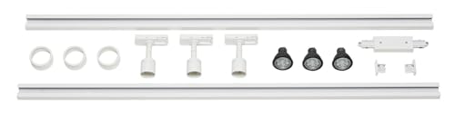 SLV PURI 1PHASEN-HOCHVOLT-SET | Aufbau-Schiene, Stromschienen-System |dreiflammig, weiß, inkl. 2x1 m Hochvoltschiene, 3xPURI, Längsverbinder, 2 Endkappen, 3x Dekoring, 3x LEDs SLV PURI 1PHASEN-HOCHVOLT-SET | Aufbau-Schiene, Stromschienen-System |dreiflammig, weiß, inkl. 2x1 m Hochvoltschiene, 3xPURI, Längsverbinder, 2 Endkappen, 3x Dekoring, 3x LEDs von SLV
