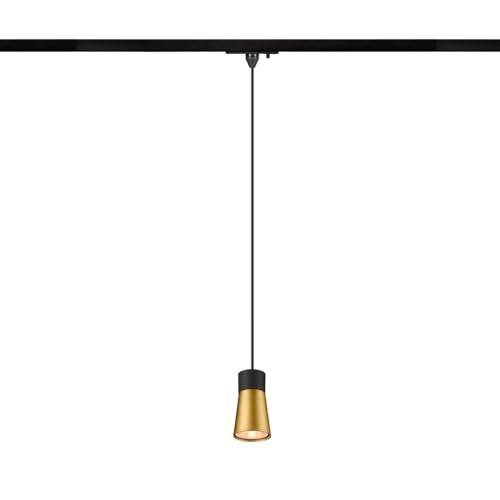 SLV PURI 2.0 Cone, 1~ Pendelleuchte, GU10, Pendellänge 200 cm, 1x max. 6 W, schwarz/gold SLV PURI 2.0 Cone, 1~ Pendelleuchte, GU10, Pendellänge 200 cm, 1x max. 6 W, schwarz/gold von SLV