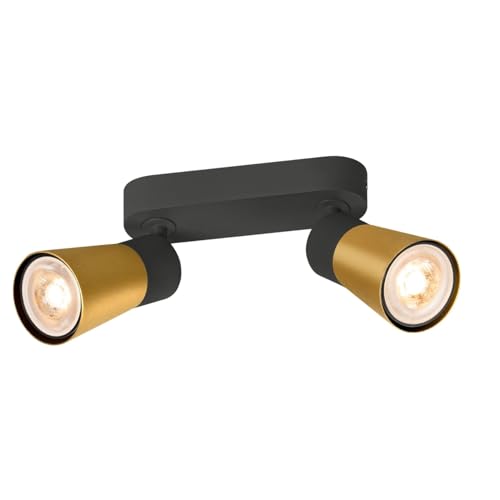 SLV PURI 2.0 Cone, Wand- und Deckenaufbauleuchte, long, 2 x max. 6 W GU10, schwarz/gold SLV PURI 2.0 Cone, Wand- und Deckenaufbauleuchte, long, 2 x max. 6 W GU10, schwarz/gold von SLV