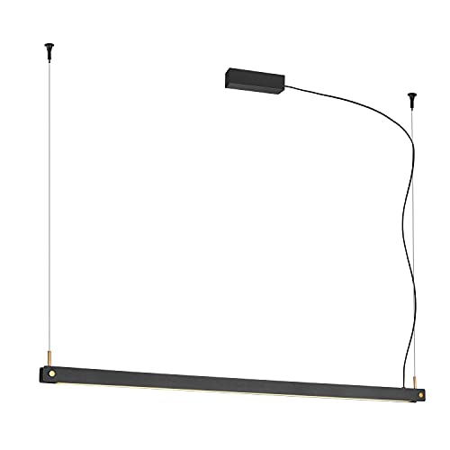 SLV Pendelleuchte NOYA PD PHASE / Wohnzimmer-Lampe, Innen-Beleuchtung, Hänge-Leuchte Esszimmer, LED, Decken-Leuchte / 32.0W 2025lm schwarz dimmbar, 1003530 von SLV